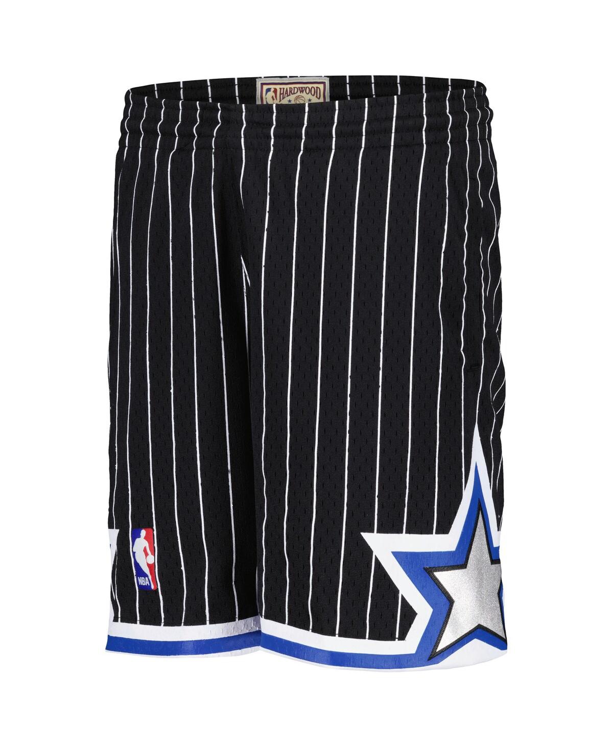 Big Boys Mitchell & Ness Black Orlando Magic Hardwood Classics Swingman Shorts