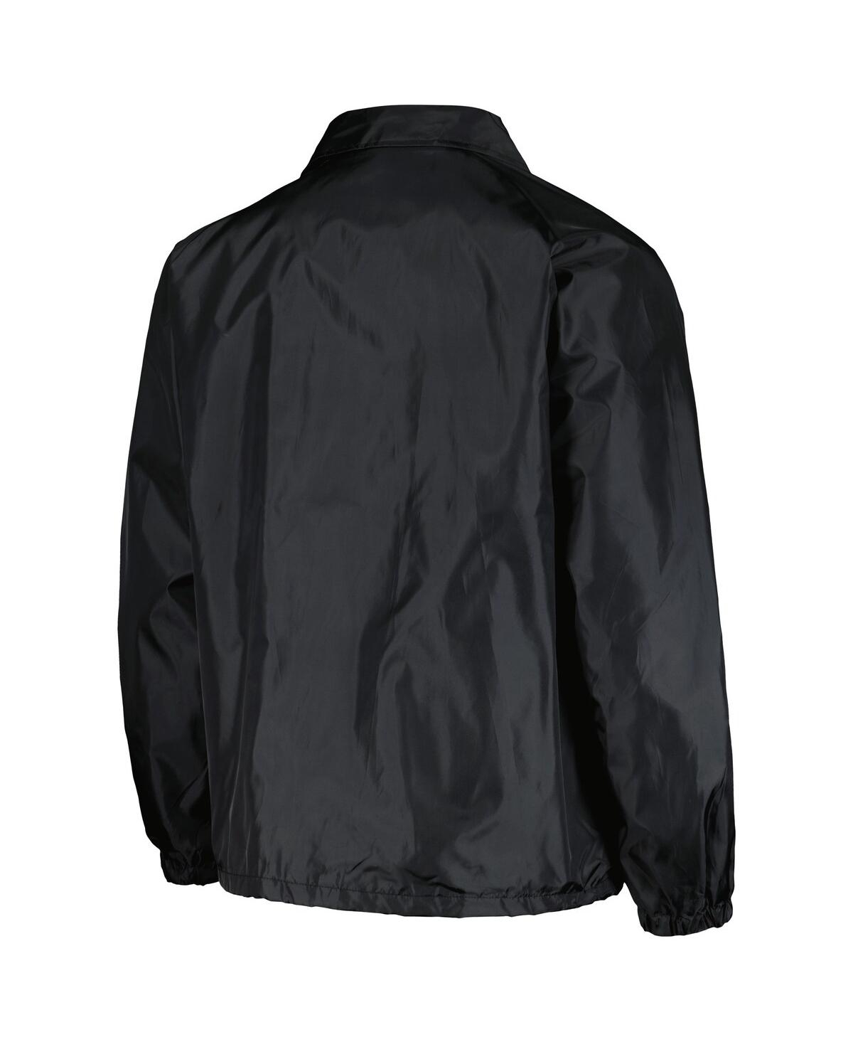 DUNBROOKE MEN'S DUNBROOKE BLACK BALTIMORE ORIOLES COACH'S RAGLAN FULL-SNAP WINDBREAKER JACKET 