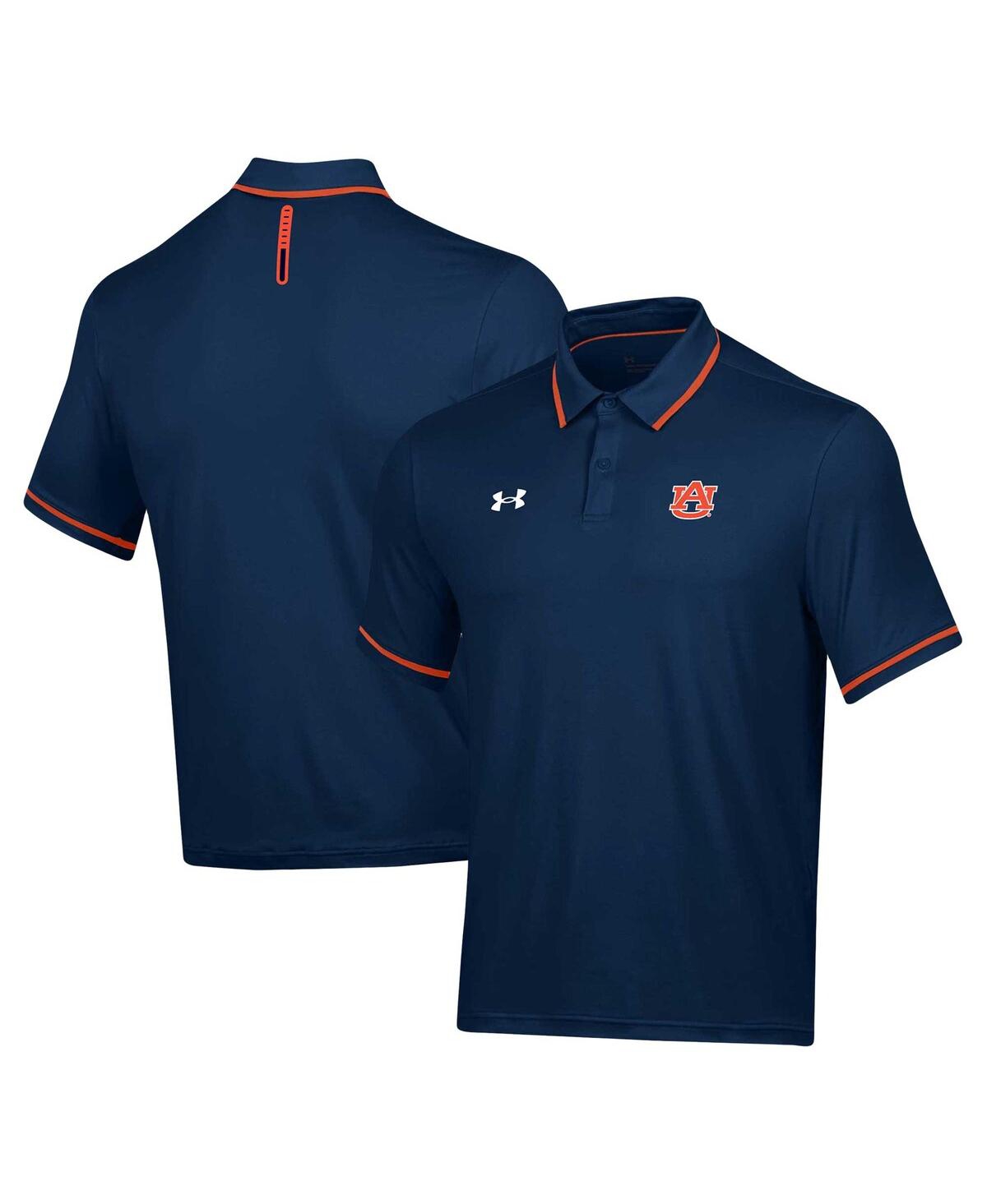 Shop Under Armour Men's  Navy Auburn Tigers T2 Tipped Performance Polo Shirt