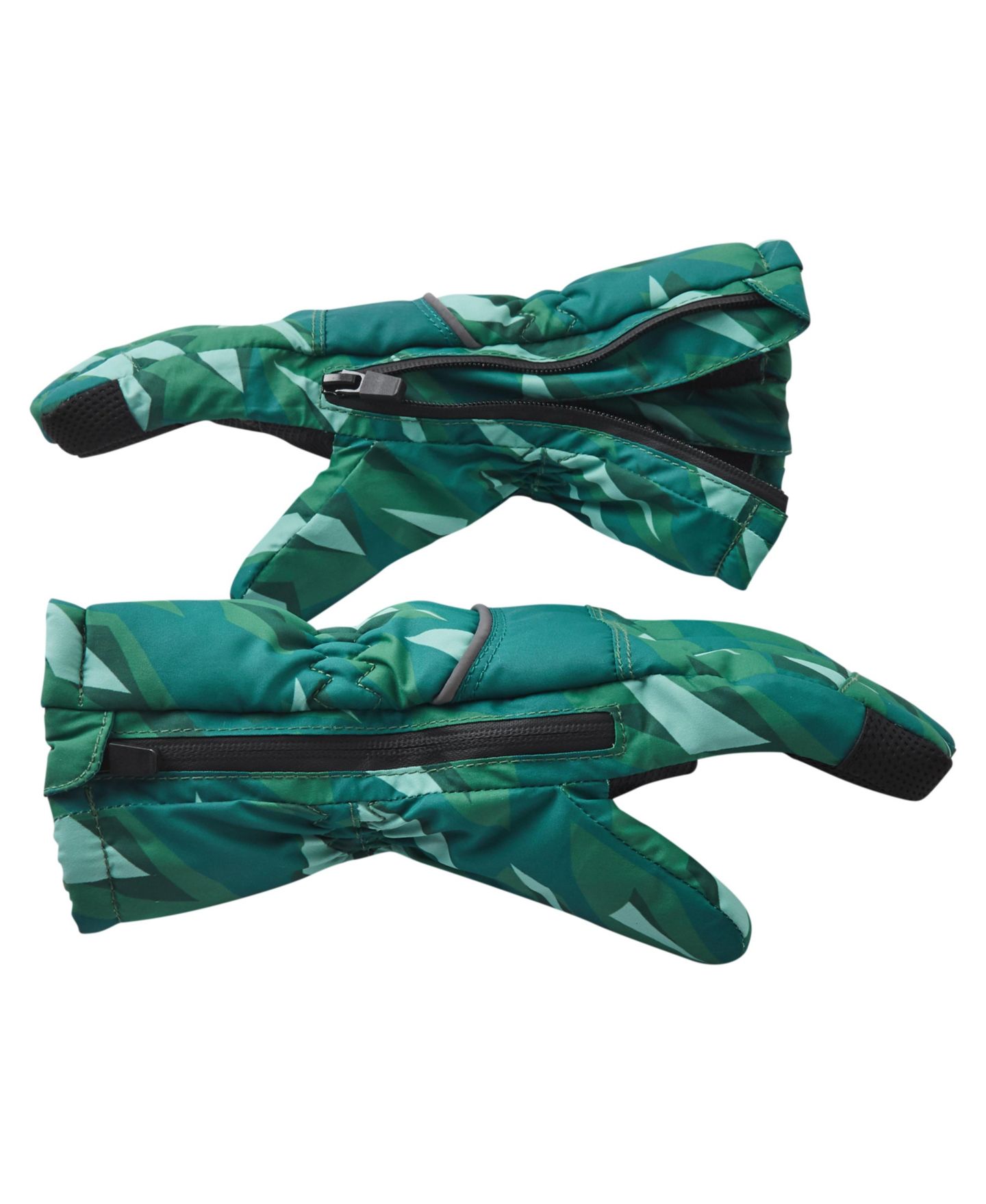 Перчатки Andy & Evan /Child Girls Kids Zipper Gloves для малышей, цвет: Зелёный камуфляжный — фото 1
