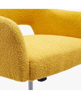 Mid-Century Modern Swivel Office Vanity Chair with Wheels (Set of 2)