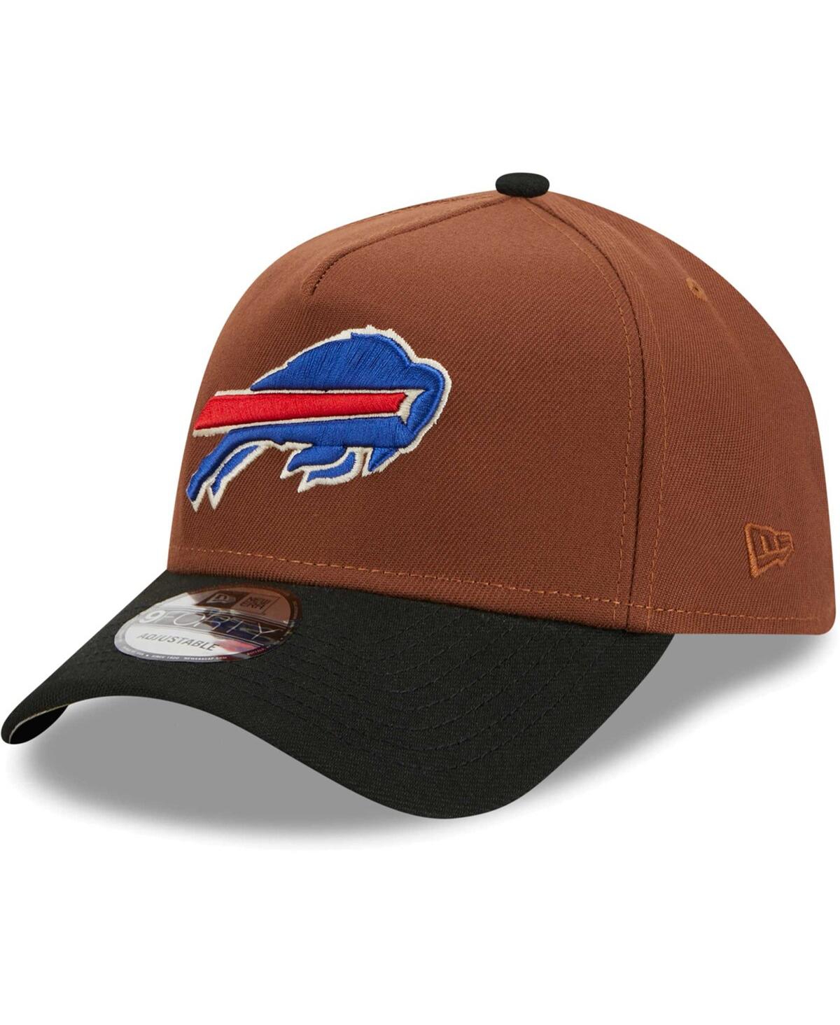Men's New Era Black Buffalo Bills Harvest A-Frame 60th Anniversary 9FORTY Adjustable Hat - Black