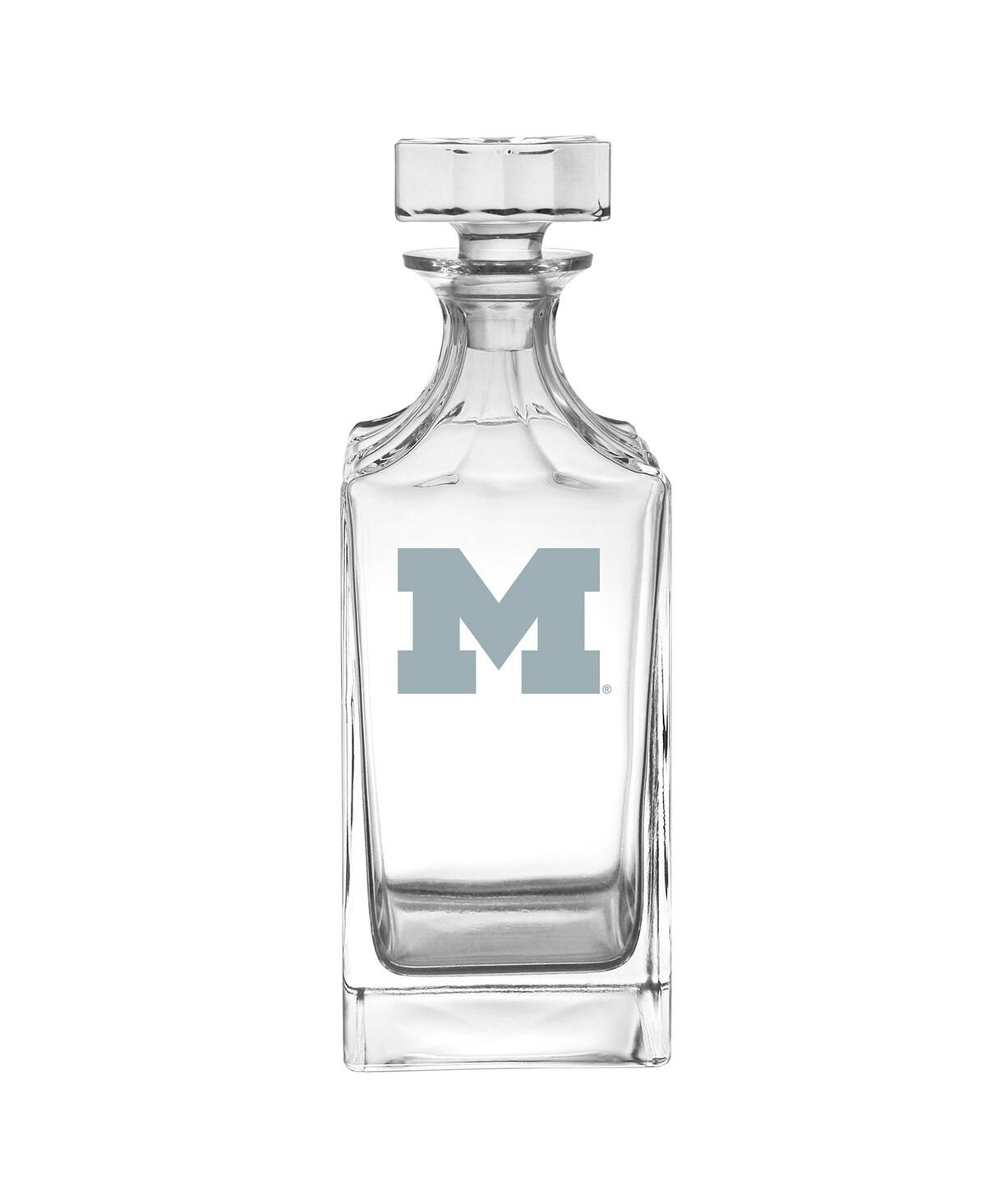 Logo Brands Michigan Wolverines Etched Decanter In Clear