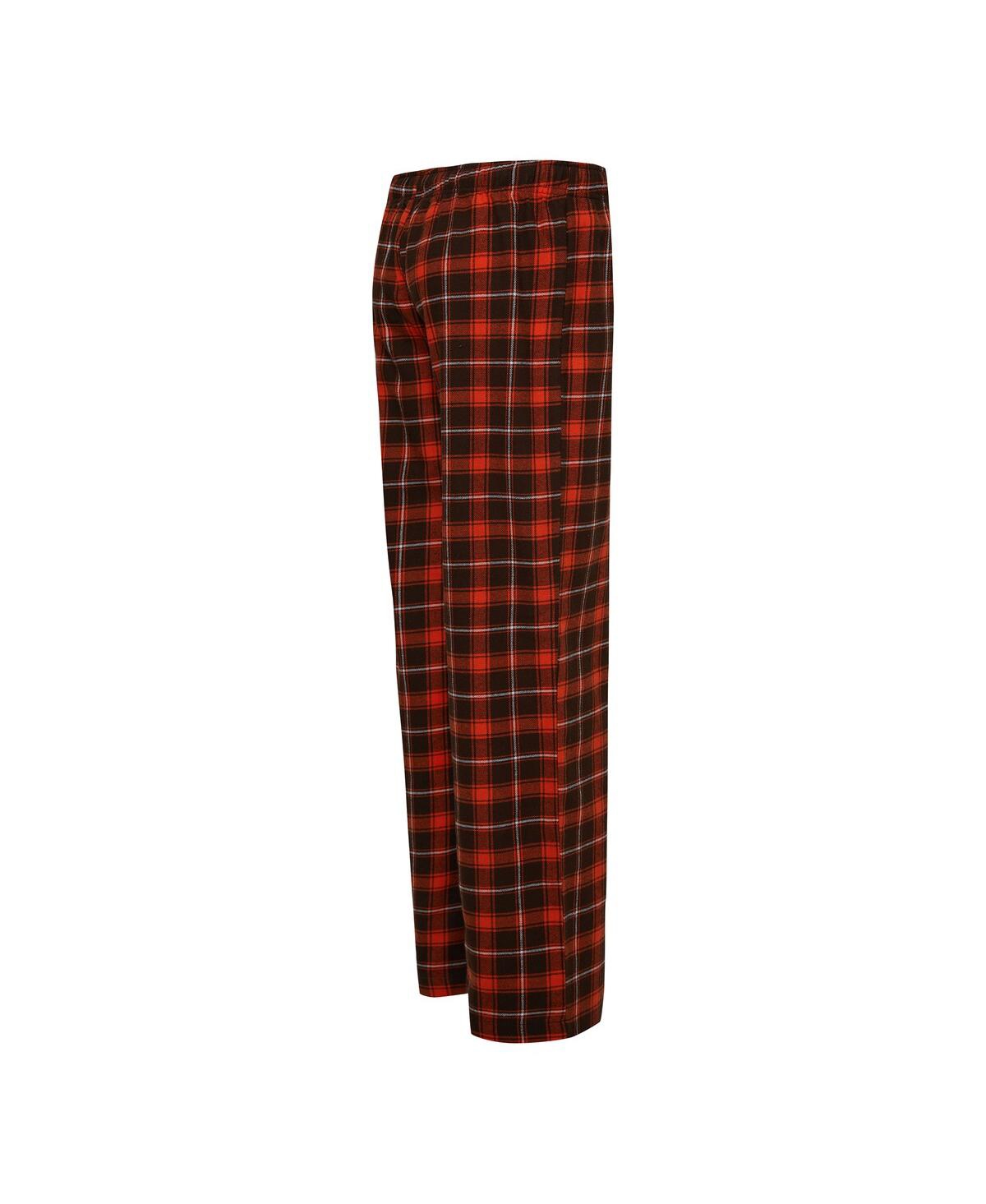 Women's Concepts Sport Orange Cleveland Browns Arctic T-shirt and Flannel Pants Sleep Set - Orange