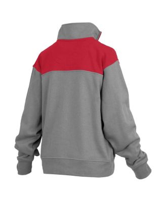 Women's Gray Georgia Bulldogs Avon Fleece Quarter-Zip Jacket