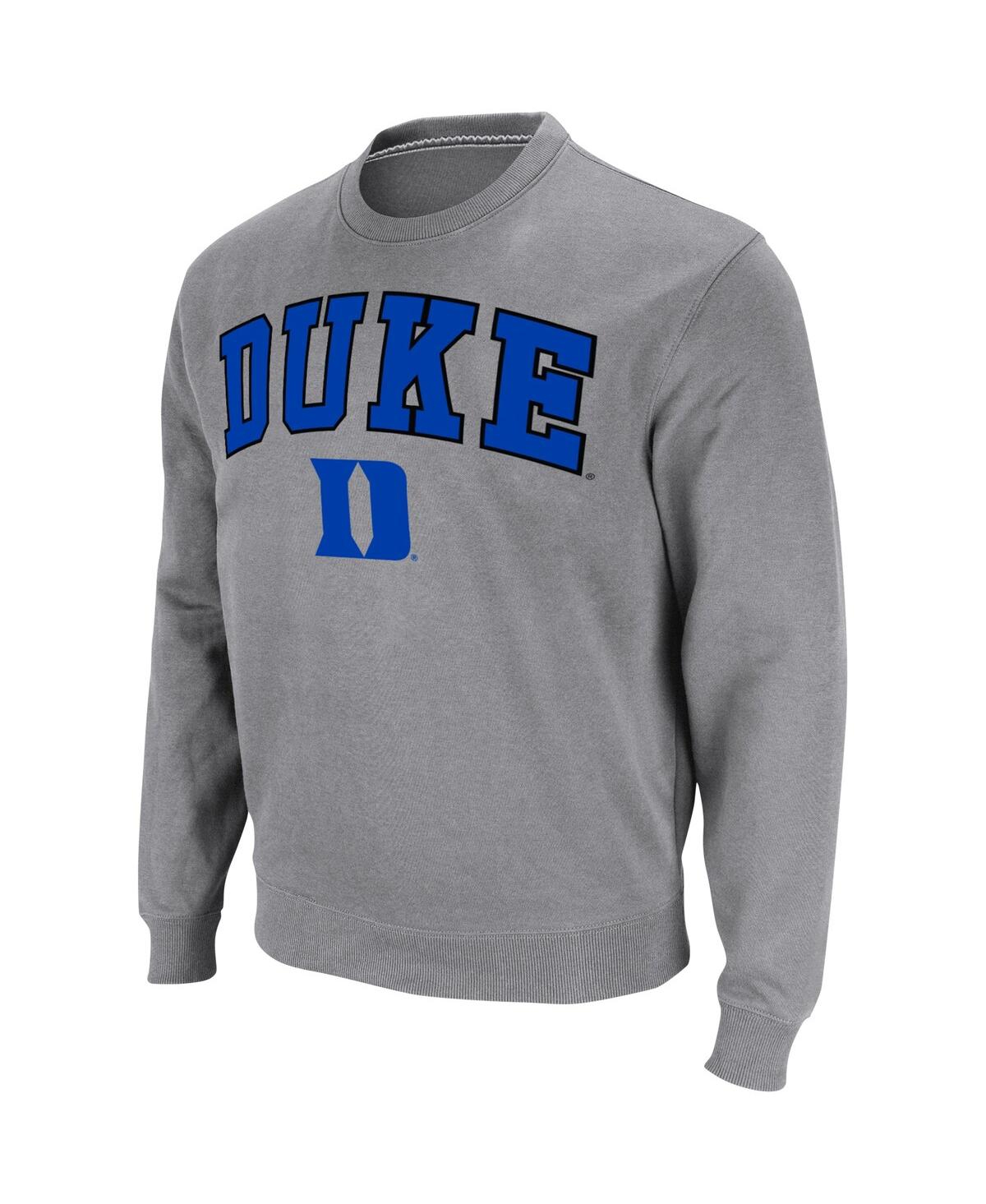 Colosseum Men's Duke Blue Devils Arch & Logo Pullover Sweatshirt In Black