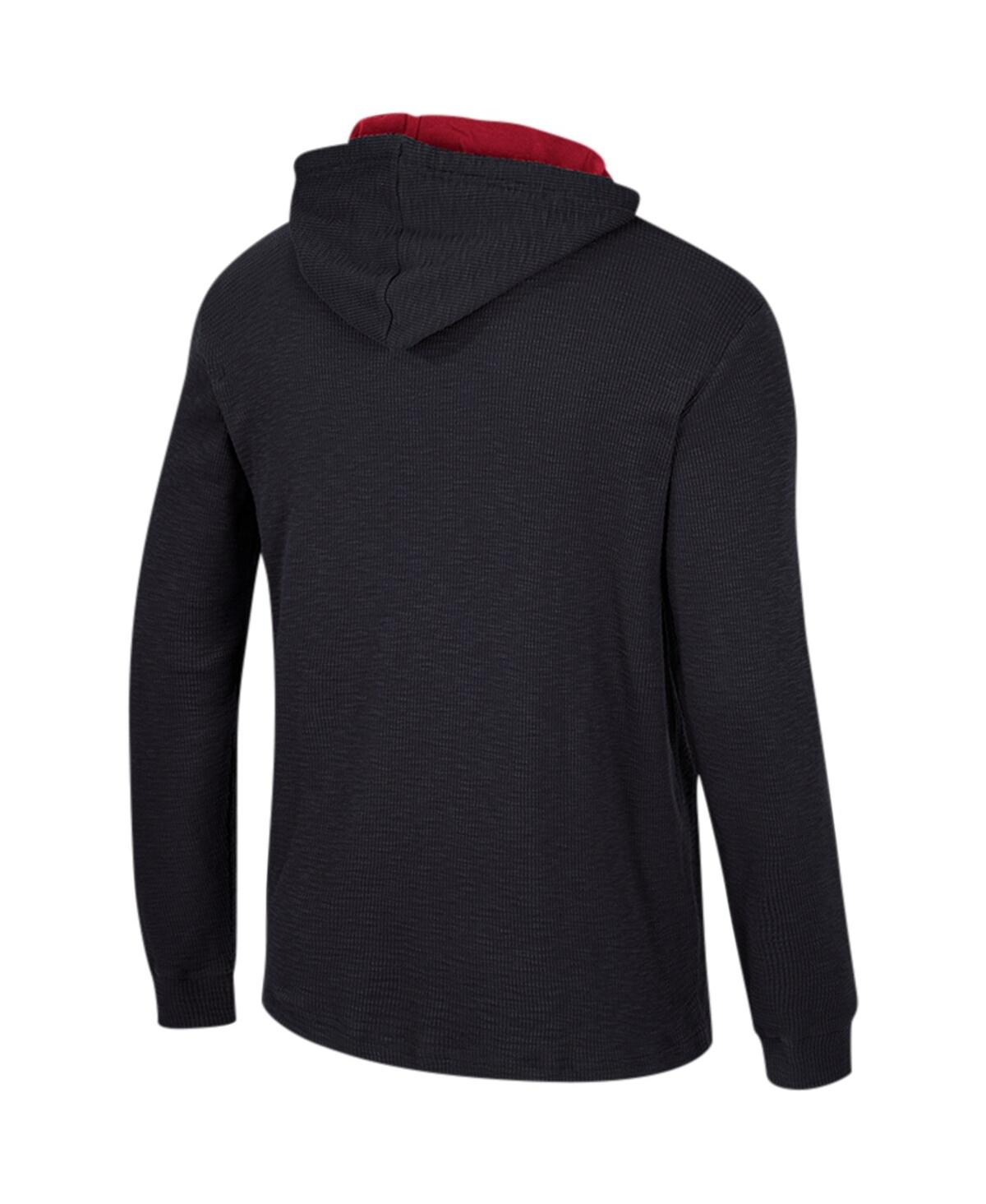 Shop Colosseum Men's  Black Alabama Crimson Tide Affirmative Thermal Hoodie Long Sleeve T-shirt