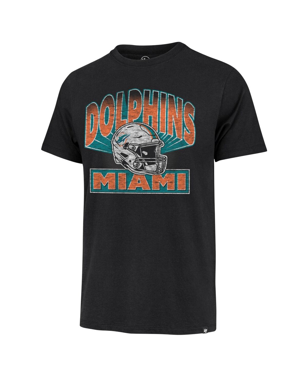 Shop 47 Brand Men's ' Black Distressed Miami Dolphins Amplify Franklin T-shirt