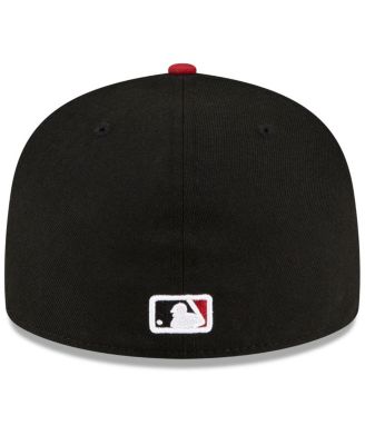 Men's Black, Red Arizona Diamondbacks Road Authentic Collection On-Field 59FIFTY Fitted Hat