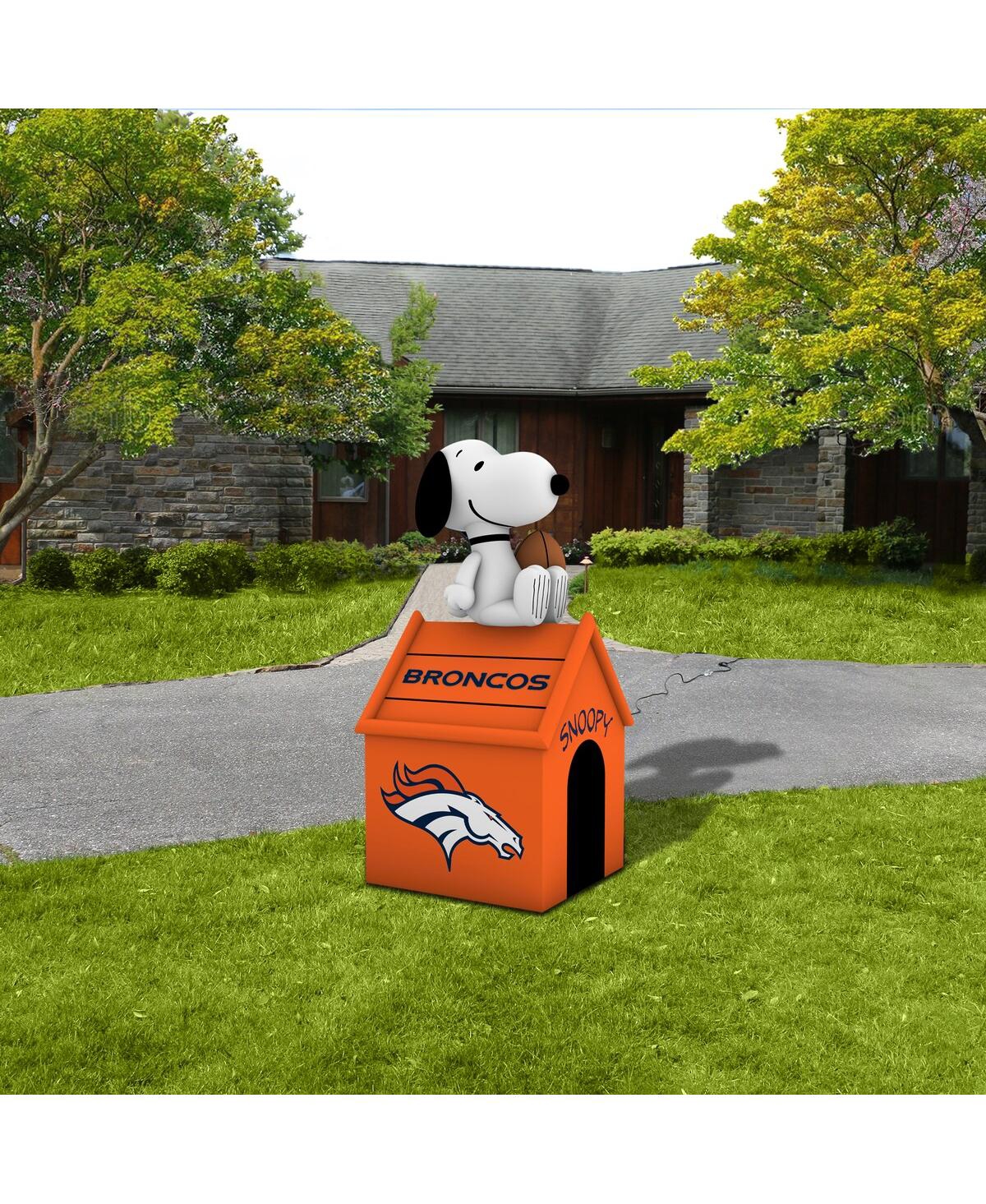 Shop Sporticulture Denver Broncos Inflatable Snoopy Doghouse In Orange