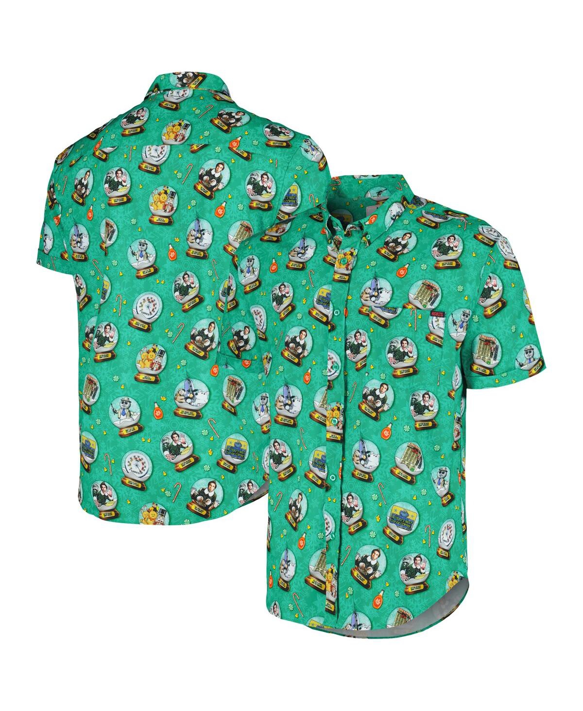 Rsvlts Men's And Women's  Green Elf Son Of A Nutcracker Kunuflex Button-down Shirt