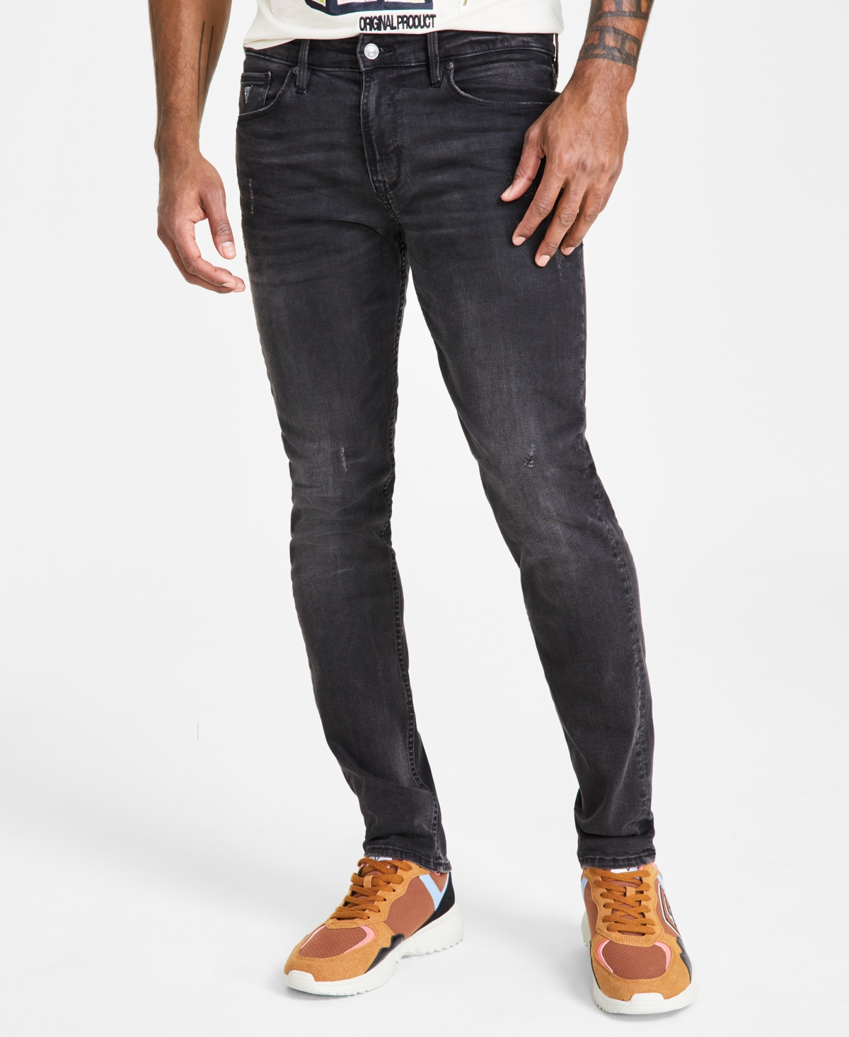 Men's Distressed Slim Tapered Fit Jeans - Idaho