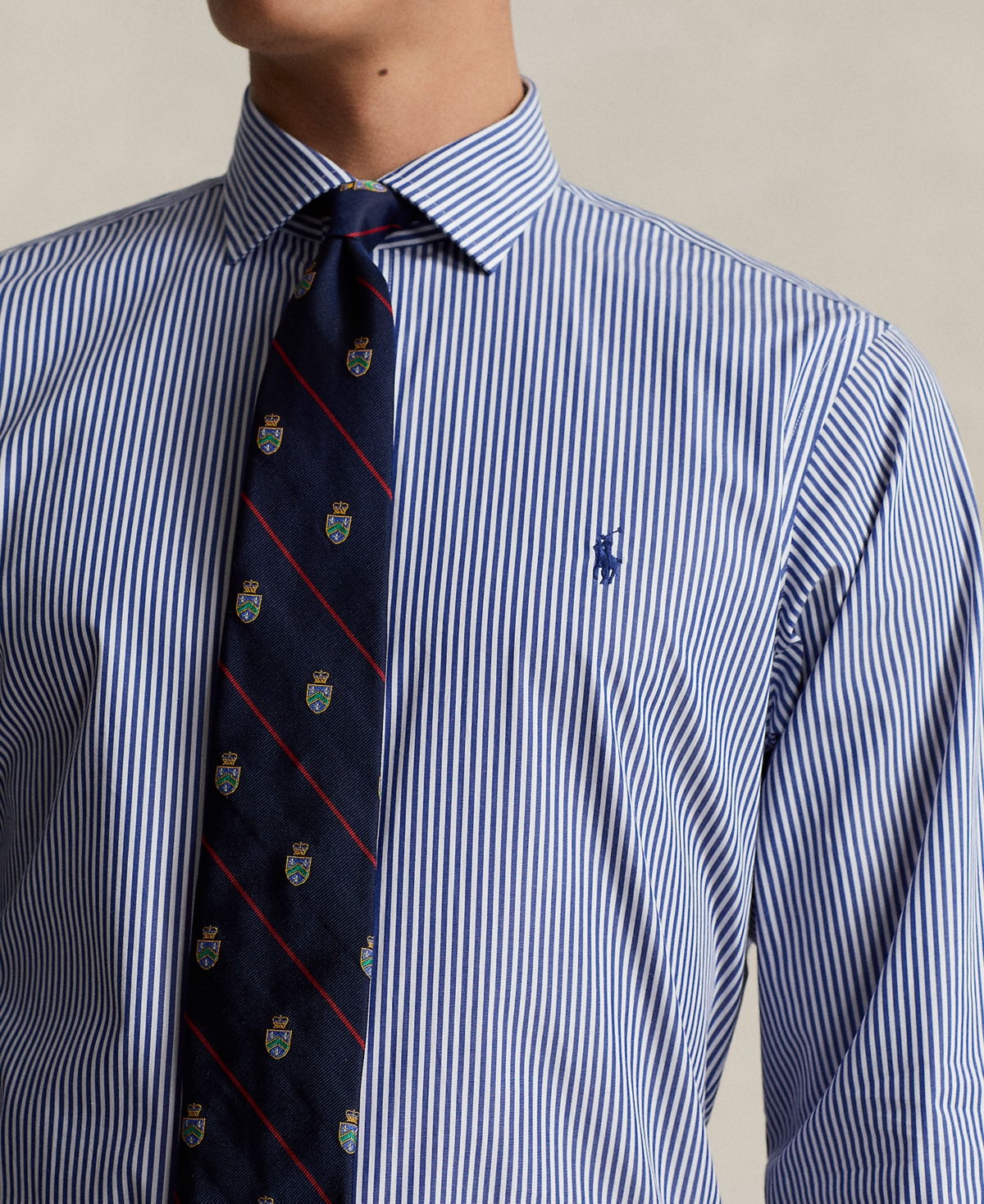 Polo Ralph Lauren Men's Purepress Cotton Oxford Shirt In Royal,white