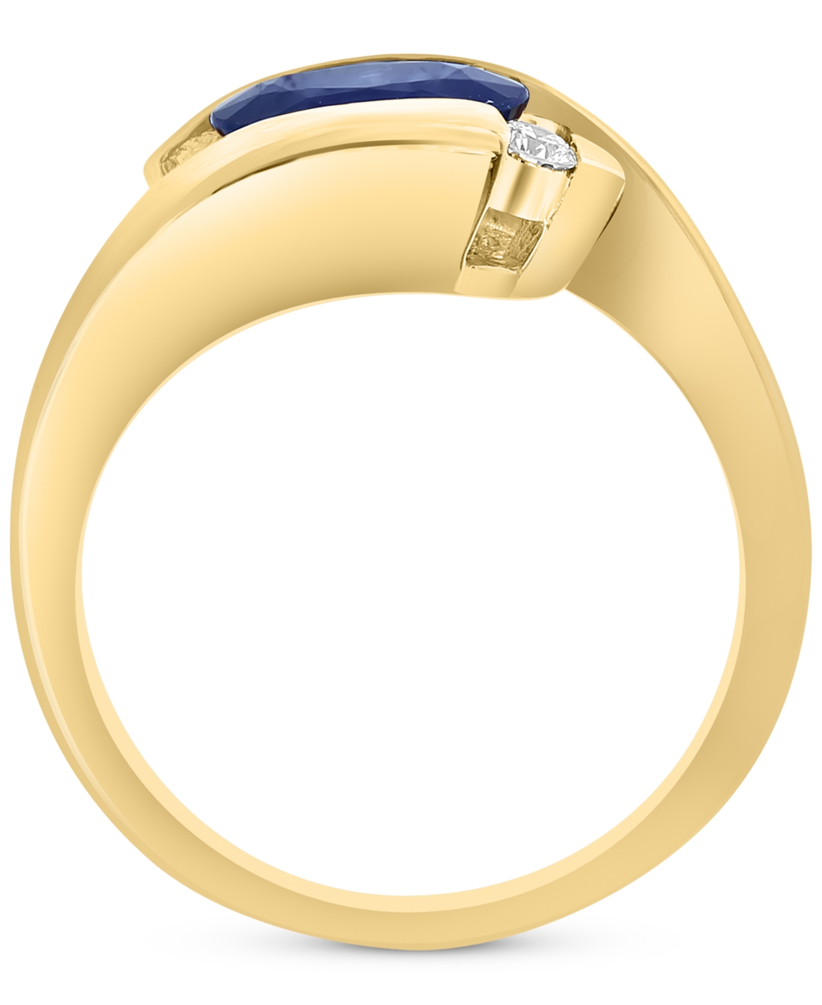 Effy Sapphire (1-3/8 ct. t.w.) & Diamond (1/20 ct. t.w.) Statement Ring in 14k Gold - 14K Gold
