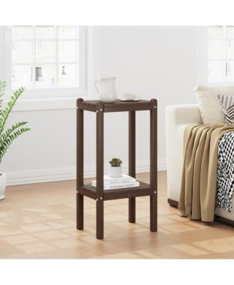 36" Outdoor Adirondack HDPE 2-Tier Patio Side Table