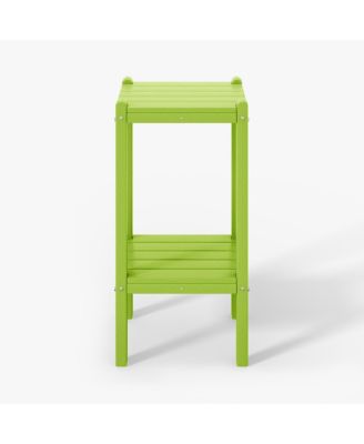36" Outdoor Adirondack HDPE 2-Tier Patio Side Table