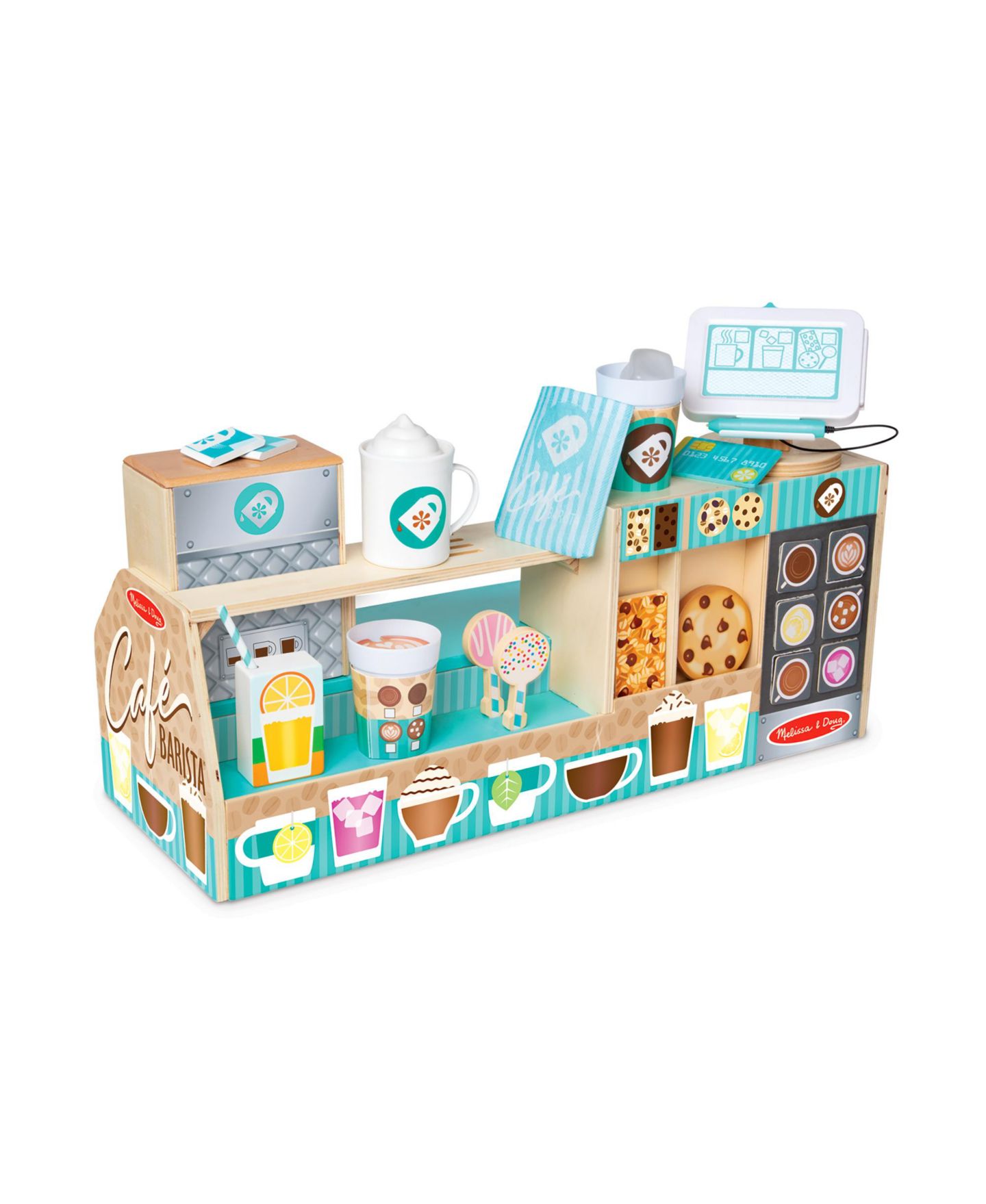 Детские игрушки Melissa and Doug Wooden Cafe Barista Coffee Shop 35 Piece Set — фото 3