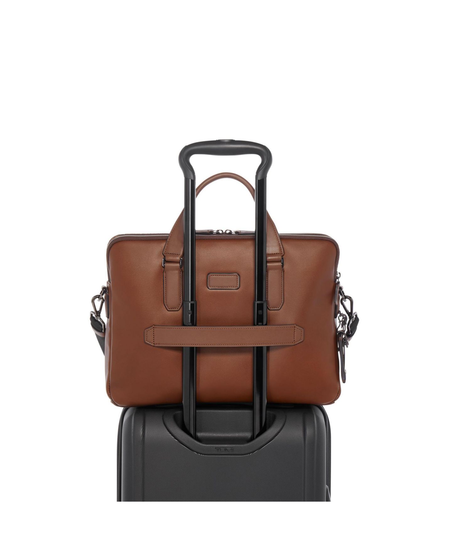 Мужские портфели Tumi Harrison Sycamore Slim Brief Leather Bag — фото 2
