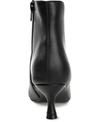 Women's Kelssa Wide Width Square Toe Kitten Heel Dress Booties