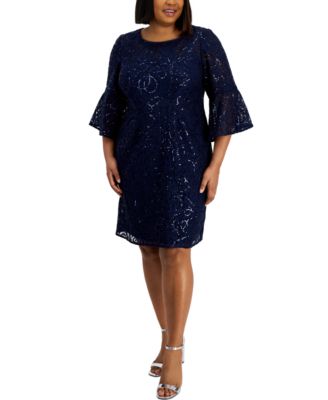 Alex Evenings Plus Size Sequined Lace Sheath Dress Macy's