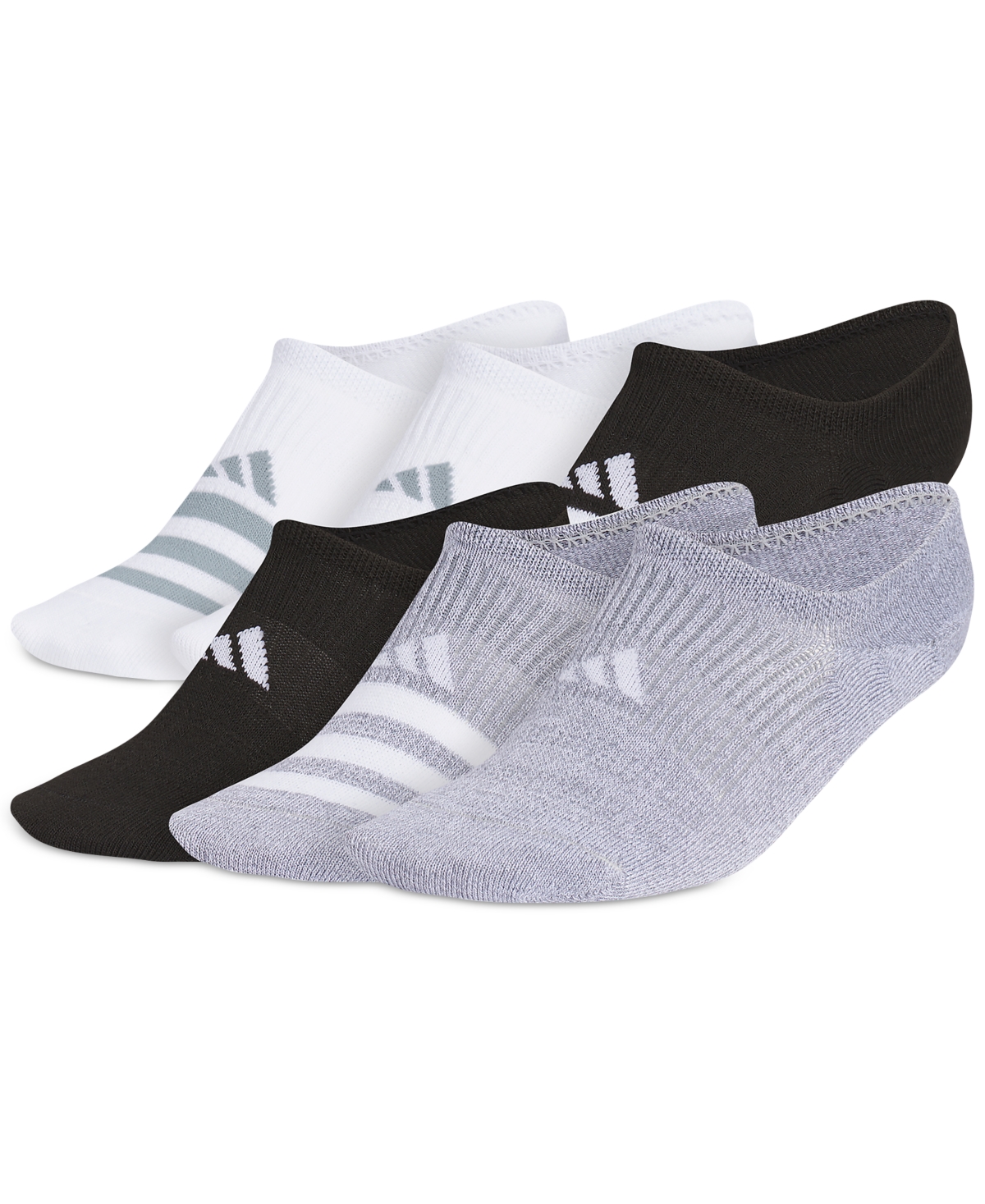 Shop Adidas Originals Women's 6-pk. Superlite 3.0 Super No Show Socks In White,coollighththr,black