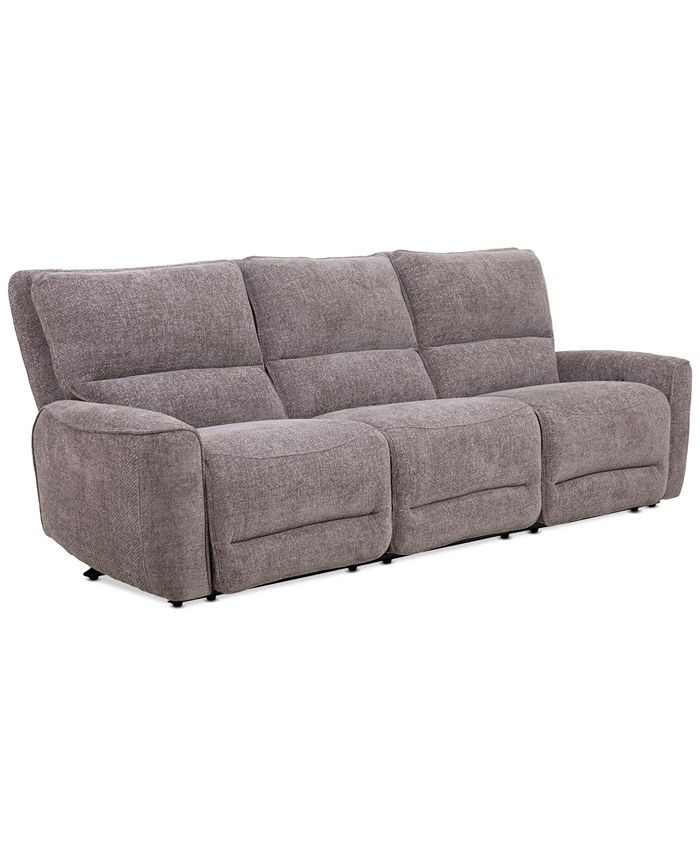 Furniture Deklyn 106" 3Pc. Zero Gravity Fabric Sofa with 3 Power