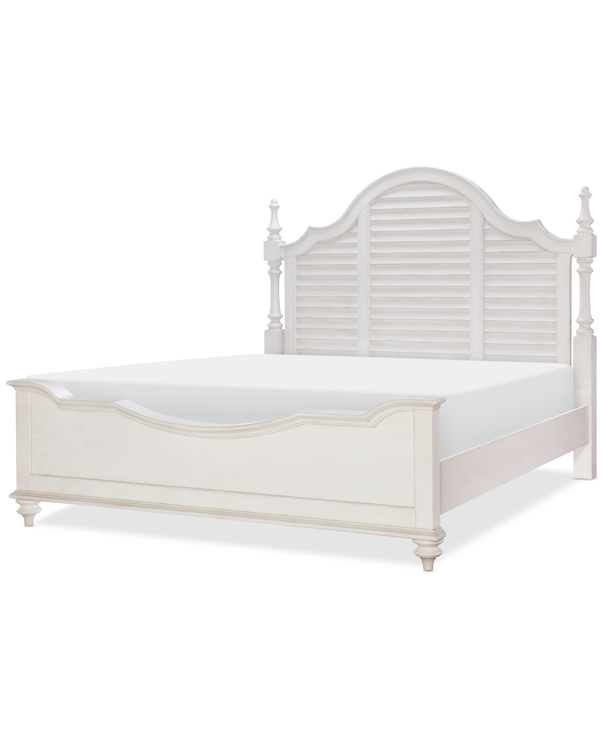 Shop Macy's Mandeville 3pc Bedroom Set (louvered California King Bed + Louvered Dresser + 1-drawer Nightstand) In White