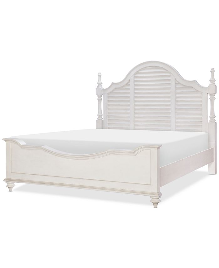 Furniture Mandeville 3pc Bedroom Set (Louvered King Bed + Drawer Chest