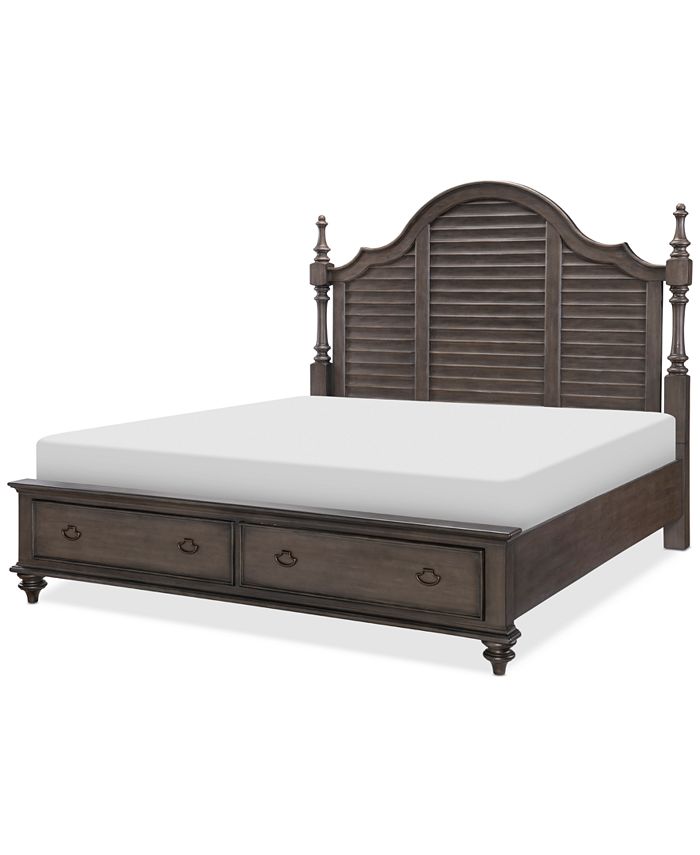 Furniture Mandeville Louvered King Storage Bed Macy's