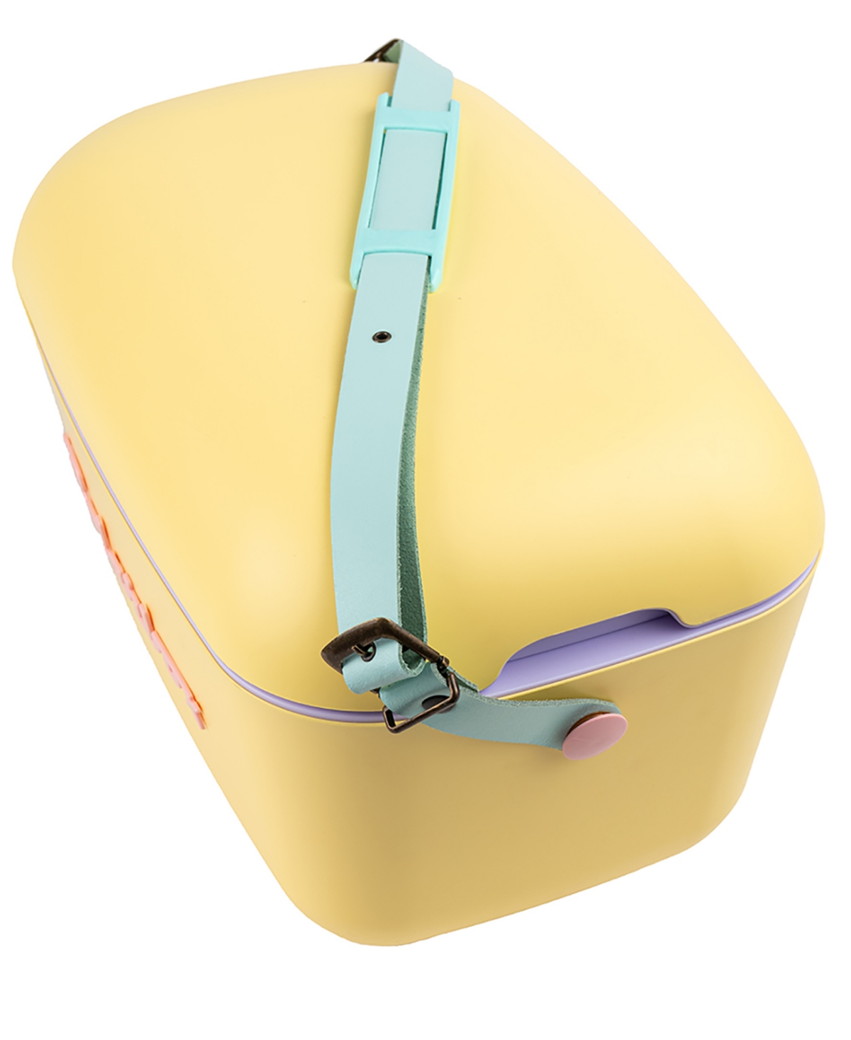 Polarbox Pop 21 Qt. Retro Portable Cooler In Cyan,yellow