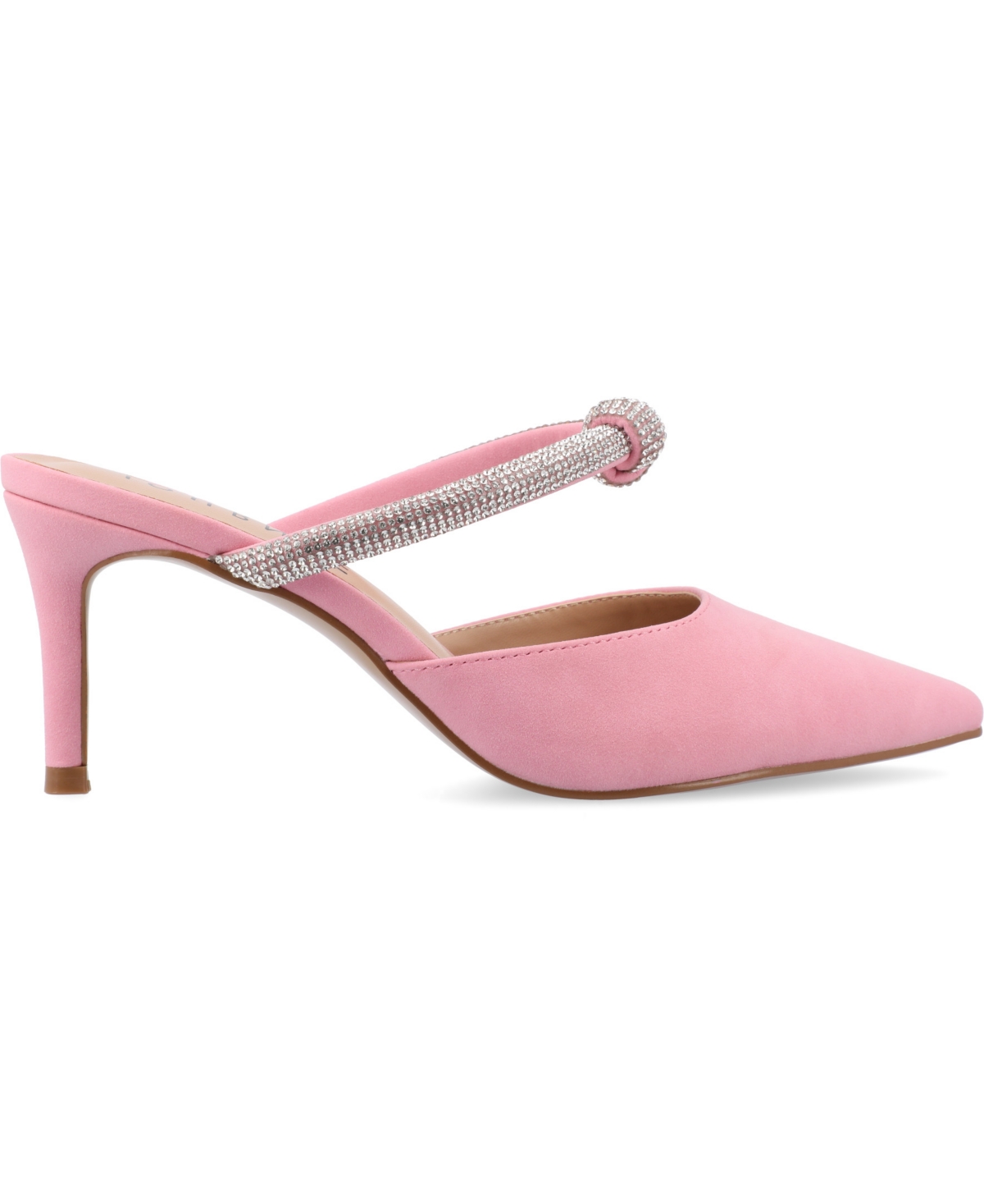 Journee Collection Women's Lunna Wide Width Mules Mid Stiletto Pointed Toe Pumps In Pink
