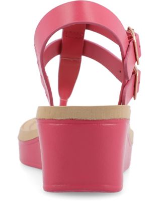 Women's Bianca Double Buckle Platform Wedge Sandals