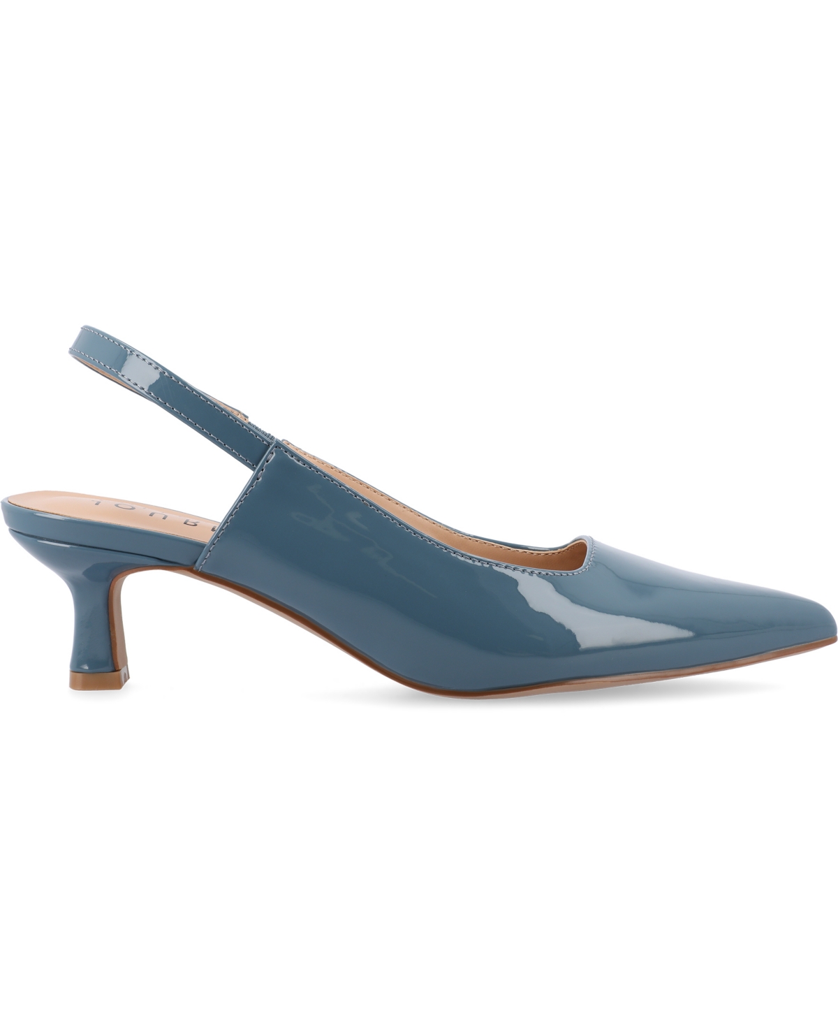 Journee Collection Paulina Slingback Pump In Blue Patent