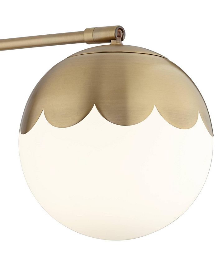 360 Lighting Kelowna Modern Indoor Swing Arm Wall Lamp Antique Brass