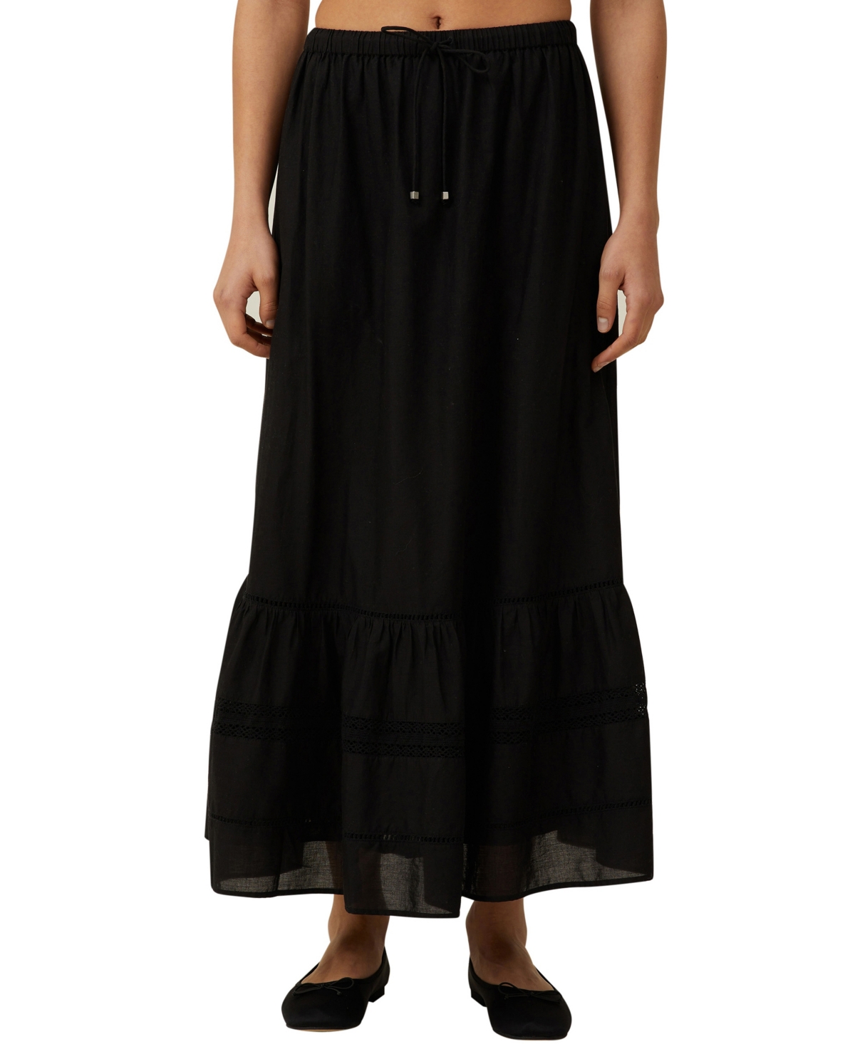 Women's Rylee Lace Maxi Skirt - Black