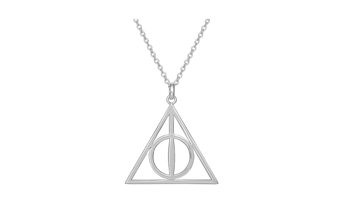 Women's Deathly Hallows Necklace - 18'' Chain - Silver tone