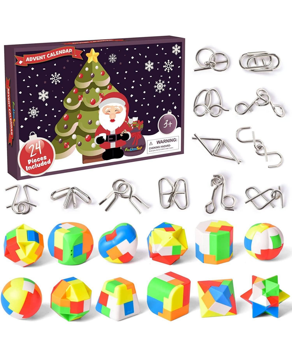 Fun Little Toys Advent Calendar: Brain Teaser Bundle Set Of 12 In Multi
