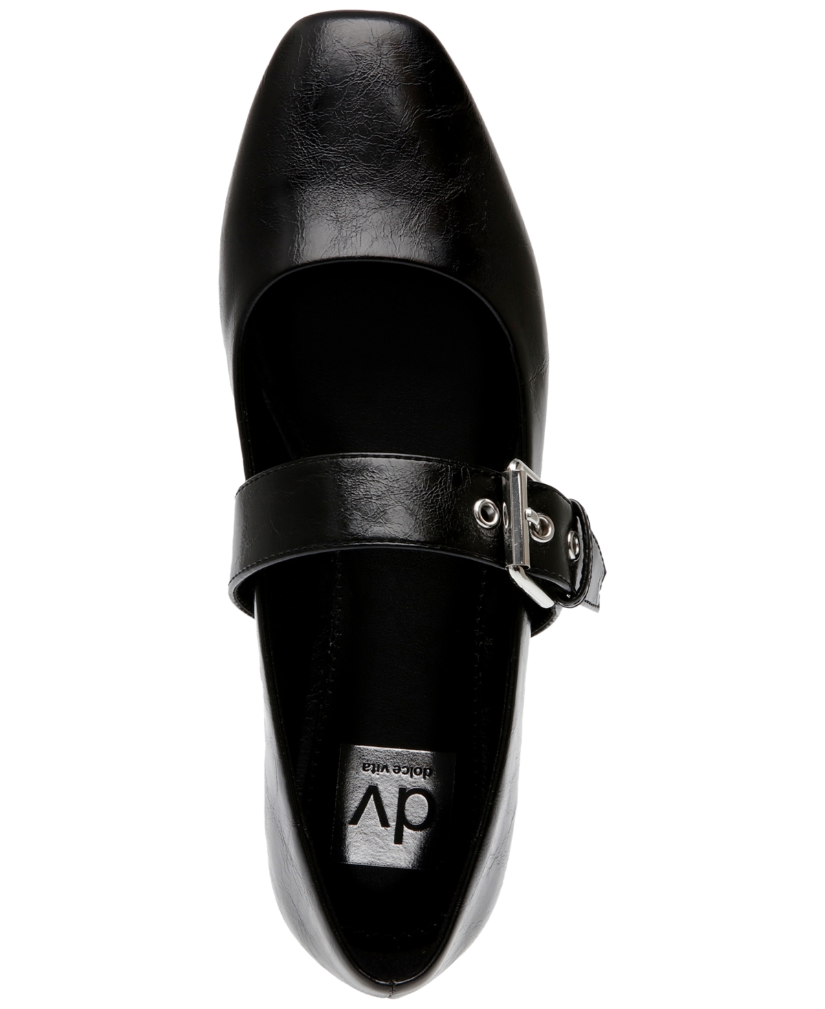Dv Dolce Vita Women's Mellie Buckle Strap Mary Jane Flats In Black Patent