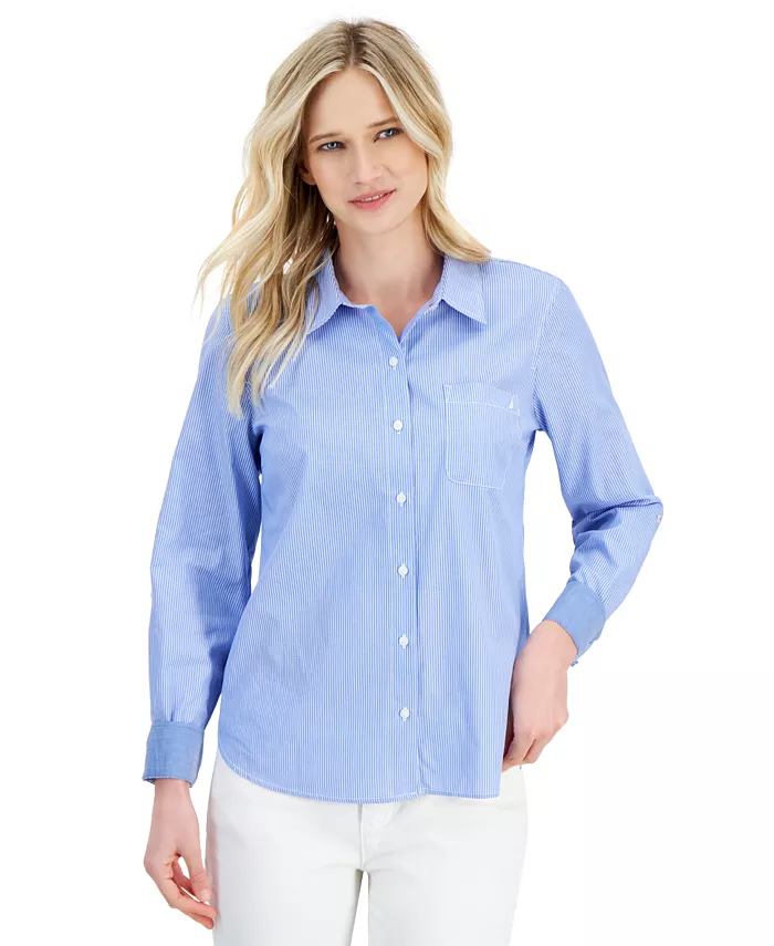 Women's Springfield Stripe Roll-Tab Shirt - thumbnail 2
