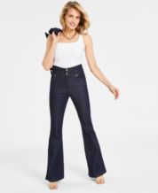 Express Mid Rise Light Wash Raw Hem Curvy FlexX '70S Flare Jeans, Women's  Size:S