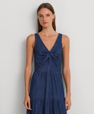 Lauren Ralph Lauren Women's Denim Sleeveless Tiered