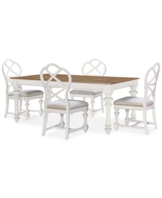 Mandeville 5 Pc. Dining Set (Rectangular Table & 4 X-Back Chairs)