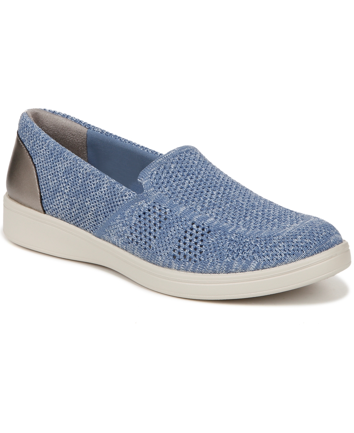 Shop Bzees Athena Washable Slip Ons In Blue Fabric