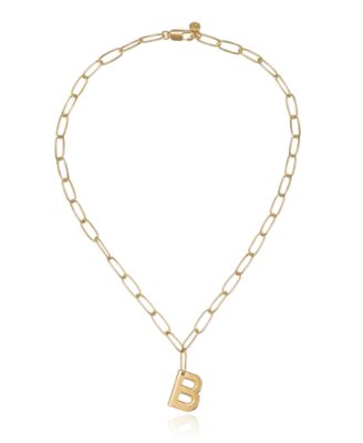 Paperclip Chain Initial Necklace