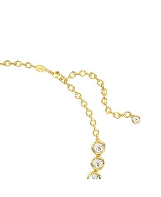 Round Cut, White, Gold-Tone Imber Necklace