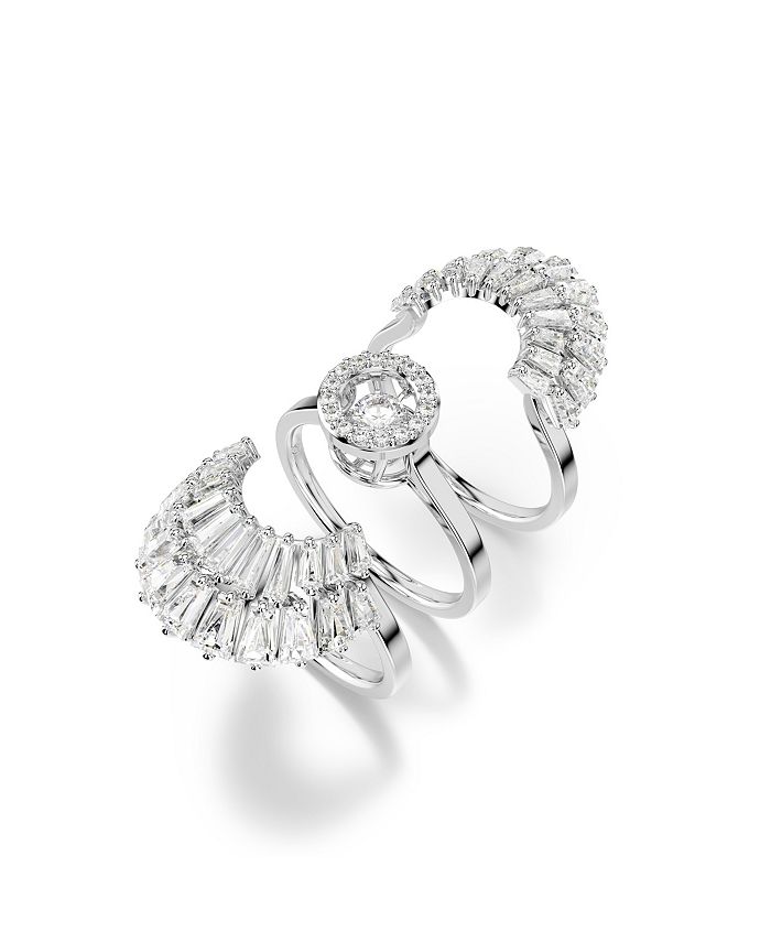 Swarovski 3 clearance ring set