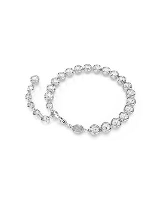 Round Cut, White, Rhodium Plated Imber Tennis Bracelet