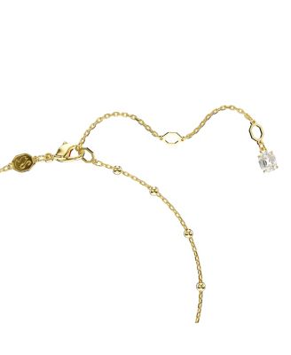 Round Cut, Scattered Design, White, Gold-Tone Imber Y Necklace