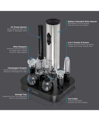 9-Piece Wine Set, Electric Wine Opener, Wine Aerator & More!