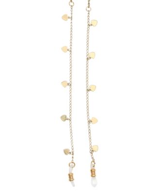 Gold-Tone Heart Charms Eyeglass Holder